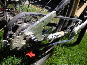 The newest gem from Gates Carbon Drive Systems, called CenterTrack, is as efficient as a chain but bulletproof and requires no lubricant!
